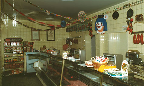 Die damalige Ladeneinrichtung